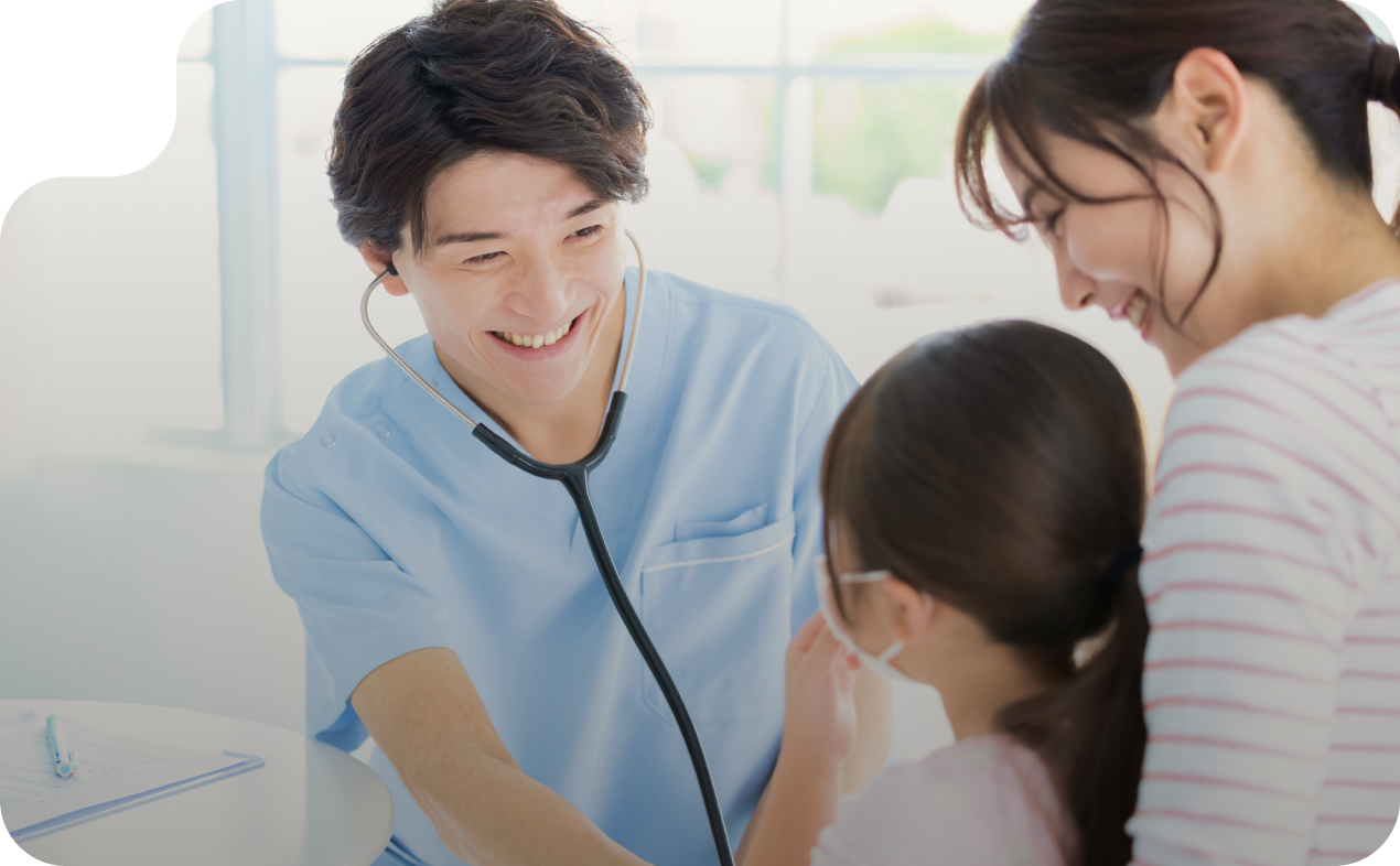 子どもから大人まで家族で受診できる診療体制のイメージ