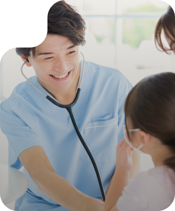 子どもから大人まで家族で受診できる診療体制のイメージ